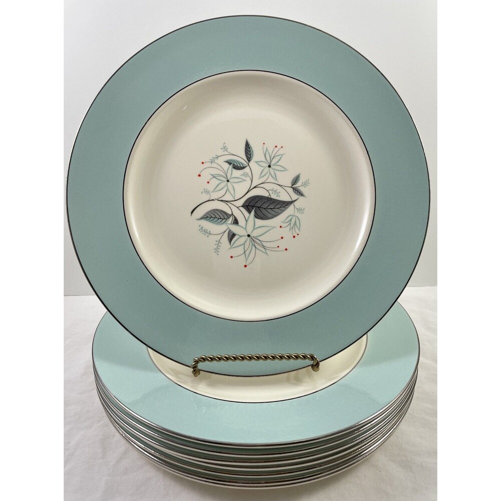 Homer Laughlin Cavalier Eggshell Dinner Plates 10 1/8" A56N5 Set of 8